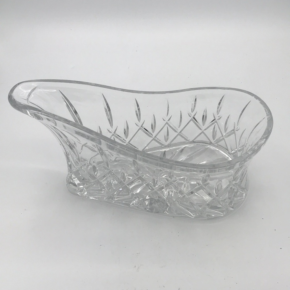 VTG‎ Retired Gorham Crystal Lady Anne Wine Bottle Caddy/Centerpiece *HEAVY